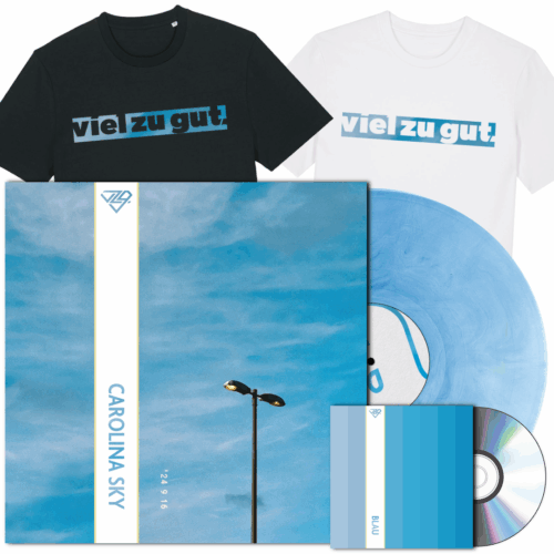 viel zu gut. "Carolina Sky" (2025, Vinyl) & "Blau" (2025, CD) Doppel-Album-Bundle mit T-Shirt