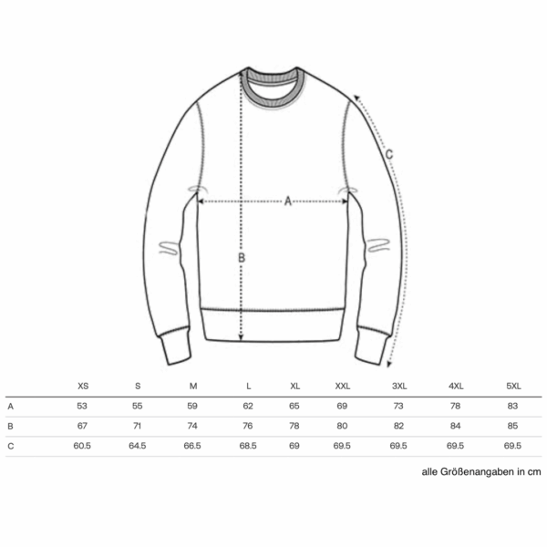 Größentabelle Crewneck
