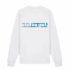 viel zu gut. Crewneck-Sweater "Himmelblau" in weiß