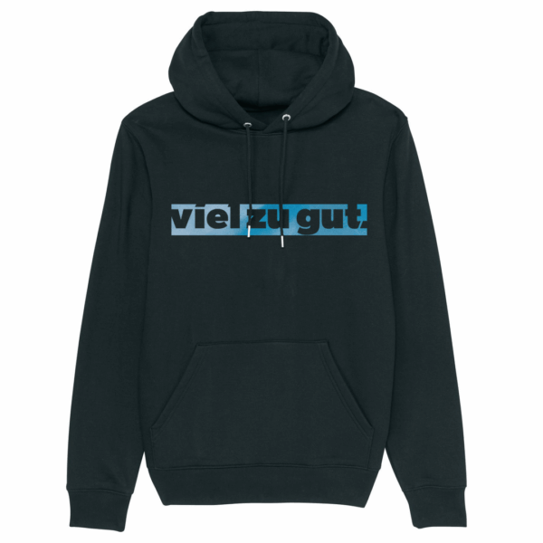 viel zu gut. Hoodie "Himmelblau" in schwarz